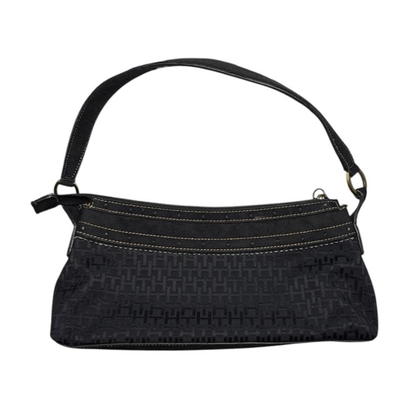 Tommy Hilfiger Handbags - Black Y2K Logo Shoulder Baguette Bag Size Small